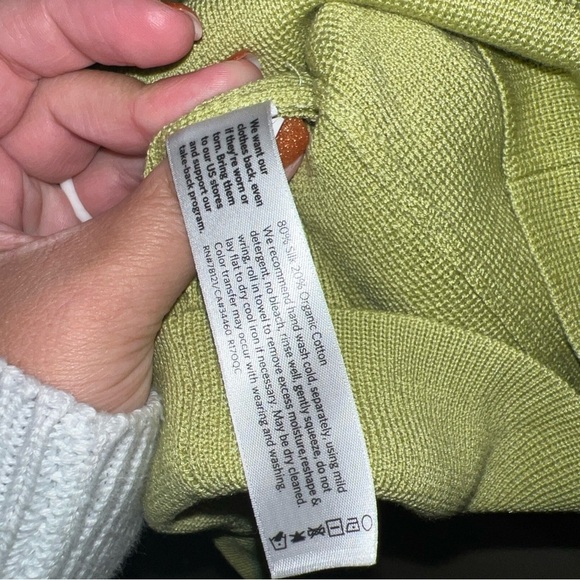 Eileen Fisher Silk-Blend Interlock Short Jacket Verbena Size Large Lime Green - Picture 4 of 5